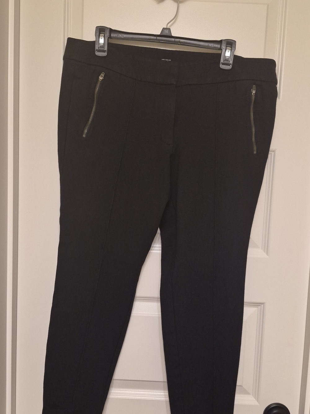 Black Women's Ponte Ankle Zip Pants